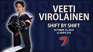 Veeti Virolainen vs SaiPa U18  Oct 19 2024  2028 NHL Draft [upl. by Glori217]