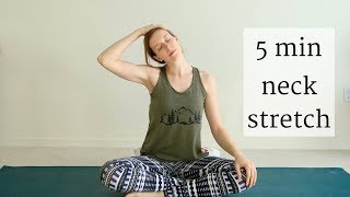 5 Minute Neck Stretches Neck Pain and Tension [upl. by Fee18]