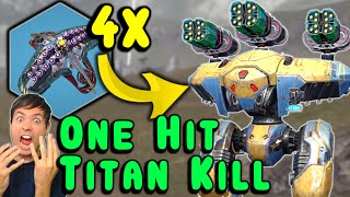 TITAN ONESHOT 4x Cannibal Bulava Sharanga War Robots Live Gameplay WR [upl. by Enicnarf]