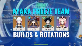 Standard Ayaka  Mona Freeze Team Guide  Builds amp Rotations  Genshin Impact [upl. by Johnathon]