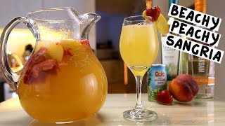 Beachy Peachy Sangria  Tipsy Bartender [upl. by Xuagram]