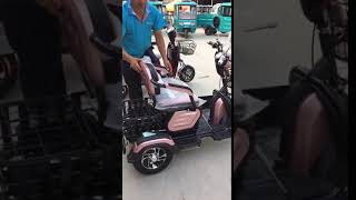 three wheel passenger electric tricycle for adults elderly [upl. by Anesor]