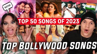 Waleska amp Efra React to Top 50 Indian Songs of 2023 [upl. by Arianna]