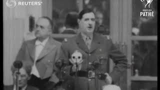 DEFENCE World War II General de Gaulle speech at World Press luncheon 1941 [upl. by Latnahs662]