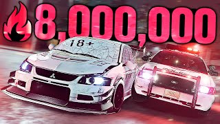 Need for Speed Heat  8000000 REP IN ONE NIGHT 18 Evo [upl. by Fauver]