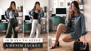 DENIM JACKET OUTFIT IDEAS LOOKBOOK  HOW I STYLE [upl. by Cousins517]