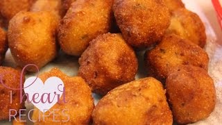 Homemade Southern Hush Puppies Recipe  I Heart Recipes [upl. by Erdne]