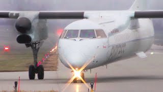 Air Canada Express Dash8 Q400 CloseUp Takeoff [upl. by Yahiya]