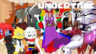 Undertale reacts to Papyrus AUs themes [upl. by Ahsiket]