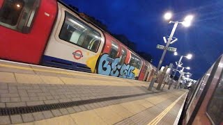 Eastbound Central Line Train Covered In Graffiti To Loughton Departing West Ruislip Station tube [upl. by Gnoz]