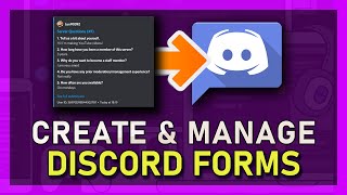 Create amp Manage Forms on Discord Easy Guide [upl. by Nireves100]