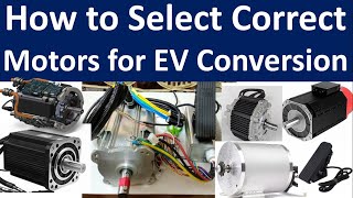 Motor Selection for Electric vehicle  motor selection calculation bldc motor  pmsm motor  ev [upl. by Maddock]