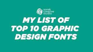 10 MUST HAVE GRAPHIC DESIGN FONTS [upl. by Shuma]