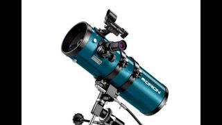 Orion StarBlast II 45 Equatorial Reflector Telescope Review  See the moon [upl. by Lyrrad]