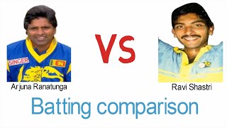 Arjuna Ranatunga VS Ravi Shastri Batting Comparison ODI and Test [upl. by Llednov520]