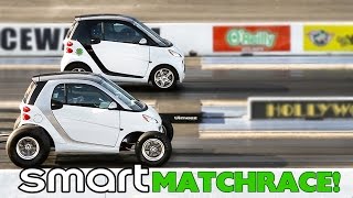 CRAZY SMART CARS MATCH RACE BIG BLOCK CHEVY VS TOYOTA BLOWN PASEO RT66 FRIDAY NITE [upl. by Kameko]