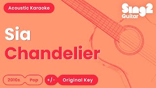 Chandelier  Sia Karaoke Acoustic [upl. by Shira]