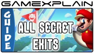 Every Secret Exit in New Super Mario Bros U All 12  Guide amp Walkthrough [upl. by Eseryt]