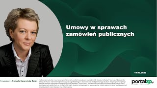 quotUmowy w sprawach zamówień publicznychquot [upl. by Madaih]