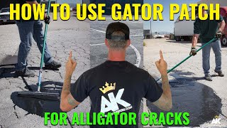 Alligator Crack Repair  Gator Patch Application Demo [upl. by Starinsky]