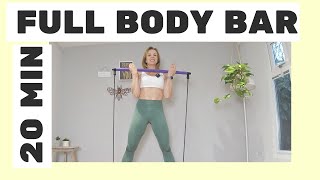 Pilates Bar Full Body Workout  20 Minutes [upl. by Nancie]