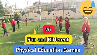 20 Fun physical education games  PE GAMES  physed games [upl. by Pazice273]