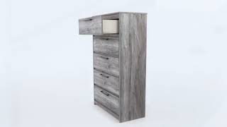 Baystorm Gray 5 Drawer Chest from Signature Design by Ashley [upl. by Buzz178]