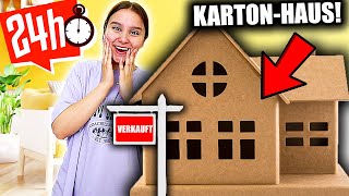 24 Stunden im KARTON HAUS LEBEN  BoxFort 📦😱  Celina [upl. by Ariada760]