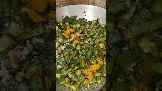 Bhindi fry shortvideo bhindirecipe food cookingwithkashis [upl. by Elamaj960]