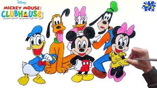 Mickey Mouse Drawing  How to Draw Mickey Mouse All Characters Step by Step [upl. by Moina]