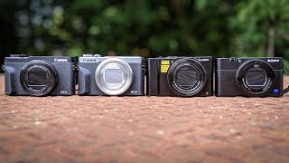 Sony RX100 V vs Canon G5X Mark II vs Canon G7X Mark III vs Lumix LX15 [upl. by Ainex859]