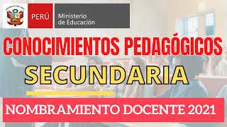 CONOCIMIENTOS PEDAGÓGICOS NOMBRAMIENTO DOCENTE 2021CONTRATA DOCENTE 20222023 [upl. by Zehc]