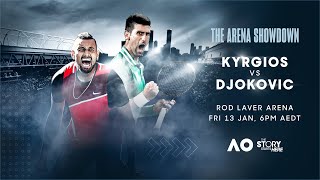 LIVE  Kyrgios v Djokovic Arena Showdown [upl. by Terzas]