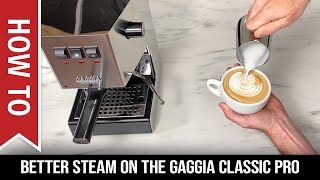 How to Get Better Steam Pressure on the Gaggia Classic Pro [upl. by Einnep351]