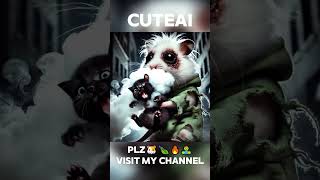 Dont smoke You could become a zombie🐹🍃🔥🧟‍♂️cat cute ai funny [upl. by Mandal]