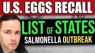 EGG RECALL CDC List of States with Salmonella Outbreak [upl. by Koorb8]