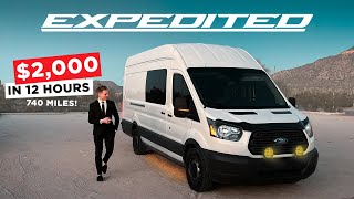 740 MILES for 2000 12 Hours of Driving  Cargo Van  Transit  Sprinter Van  EXPEDITED [upl. by Barsky]