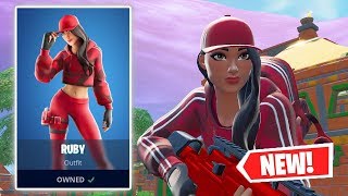 NEW RUBY Skin Gameplay in Fortnite [upl. by Euqinad560]