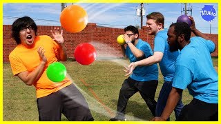 CRAZY DODGEBALL GAME  ORANGE TEAM VS BLUE TEAM [upl. by Crystie]