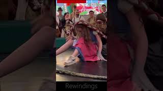 Thrilling Reverse Ride Charming Girl Conquers the Devil’s Wheel at Oktoberfest Shorts [upl. by Aelam]