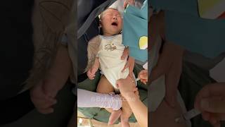 Baby Vaccine action at hospital 🏥 and funny 😂 baby love cute family babygirl happy funny [upl. by Luana]