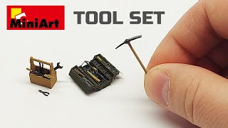 Mini tools for your diorama  MiniArt model kit [upl. by Dajma79]