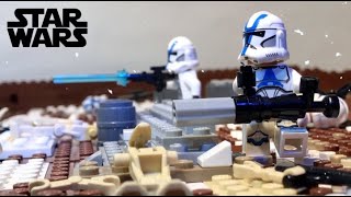 Lego Star Wars the clone wars  Droid army attacks the 501st stopmotion [upl. by Yluj]