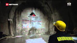 Gotthard  NEAT Basistunnel Durchschlag in HD [upl. by Hephzipa]