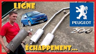 quotTUTOquot Remplacer Sa Ligne Déchappement PEUGEOT 206 [upl. by Eirollam]