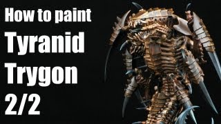 How to paint a Tyranid Trygon Warhammer 40k Airbrush tutorial 22 [upl. by Neenej]