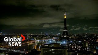 Earth Hour Iconic landmarks across the globe turn off the lights [upl. by Ahsinad]