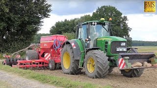 Raps drillen John Deere 7530  Horsch Pronto 6 AS Precision Farminggermans farmer sow rapeseed [upl. by Nekial]