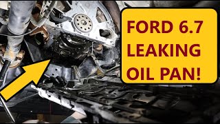 FORD 67 UPPER OIL PAN LEAKING HOW TO FIX IT [upl. by Dewees]