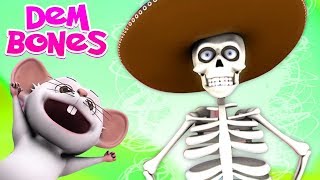 dem huesos  esquelético de la danza  Dem Bones  Nursery Rhymes  Super Kids Network Español [upl. by Mikey87]